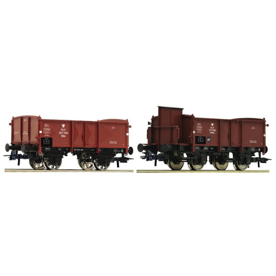 Dwa wagony towarowe typ Wdoh & Wdo Roco 76069